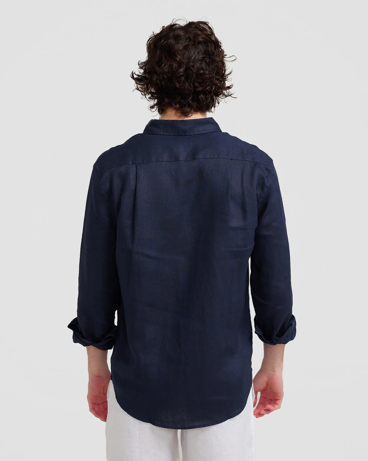 Linen Shirt Navy - Image 4
